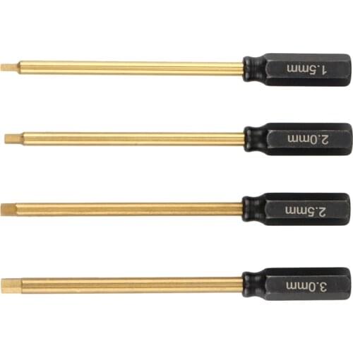 4Pcs Metal Hexagonal Wrenches Screw Drivers Tools Kit for RC Helicopter Models 1.5mm 2.0mm 2.5mm 3.0mm