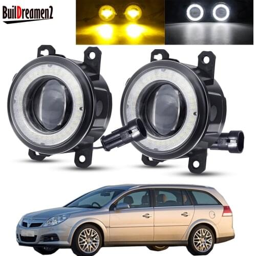 2 Pieces Car Angel Eye Fog Light Assembly LED Lens Fog DRL Daytime Running Lamp 30W 3000LM 12V For Opel Vectra C 2003-2008