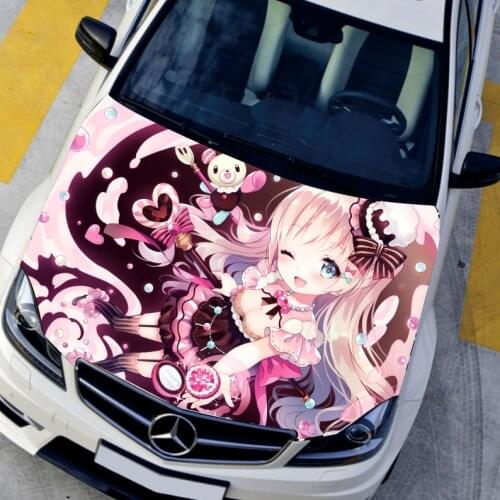 Car Styling DIY Hood Sticker Cartoon Decals Camouflage Vinyl Film Exteriors Single Ralliart Stickers On Cars Protective Film