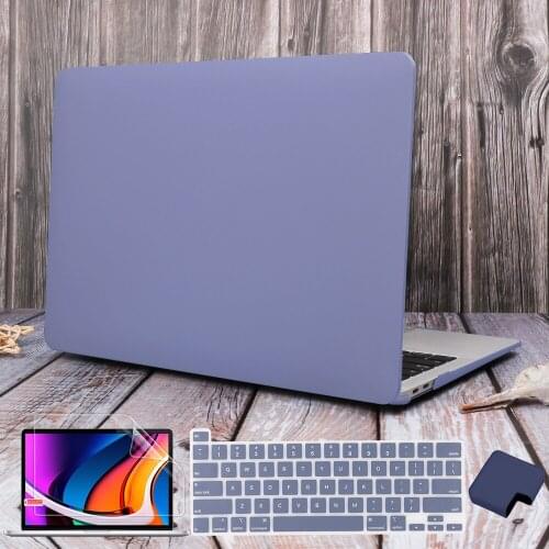 For MacBook Pro 13 inch 2020 Case M1 A2338 A2289 A2251 Matte Plastic Hard Cover Screen Protector Charger Sleeve Keyboard Skin