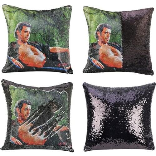 Jeff Goldblum topless sequin pillow | sequin Pillowcase | Two color pillow | gift for her | gift for him | pillow | magic pillow