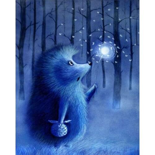 DIY 5D full set of diamond painting cartoon blue hedgehog cross stitch home decoration diamond embroidery mosaic ZWQ