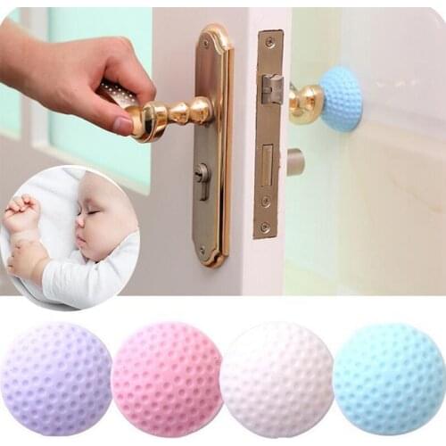 Door Stopper Handle Door Stop Buffer Convenient Wall Sticker Doors Stopper Soft Rubber Anti-Shock Flip Silence Home Stickers