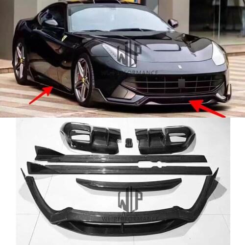 F12 Car body kit High quality Carbon fiber Front splitter Rear diffuser Rear spoiler Side skirts For Ferrari F12 2013