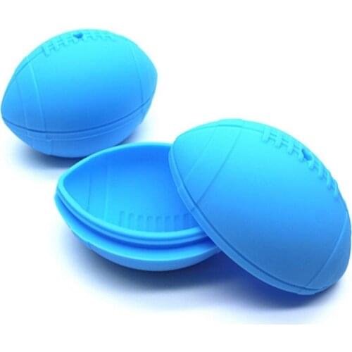 Football Shape Ice Cube Candy Mold Silicone Baking Trays Cake Decoration Mould Mousse Chocolate Brownie Jelly Color Random