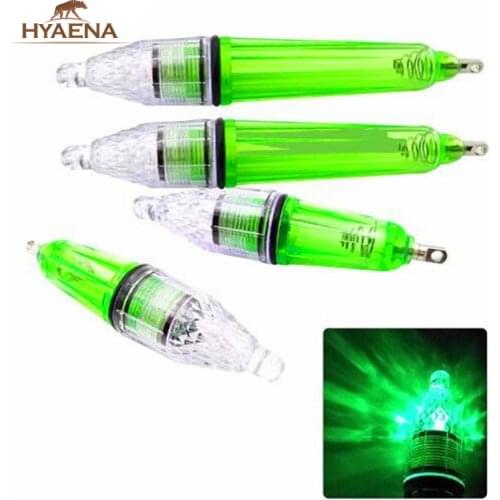 Hyaena Deep Drop Fishing Flash Light LED Underwater Lure Bass Attractive Fish Lamp Light Green Size 12cm/17cm