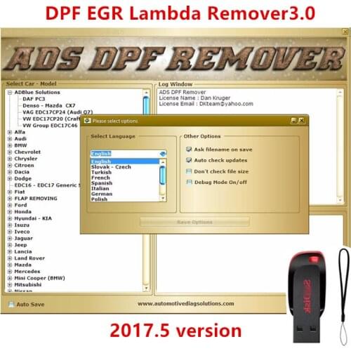 Hot sell Professional DPF EGR Remover 3.0 Lambda Remover Full 2017.5 Version Software + Unlock keygen + Install Video