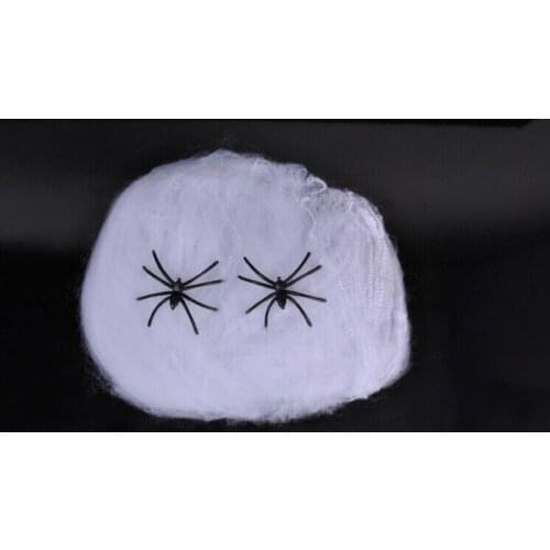 Halloween Haunted House Bar Scene KTV Decorative Props Spider Silk Spider Web Spider Spider Cotton Belt Accessories