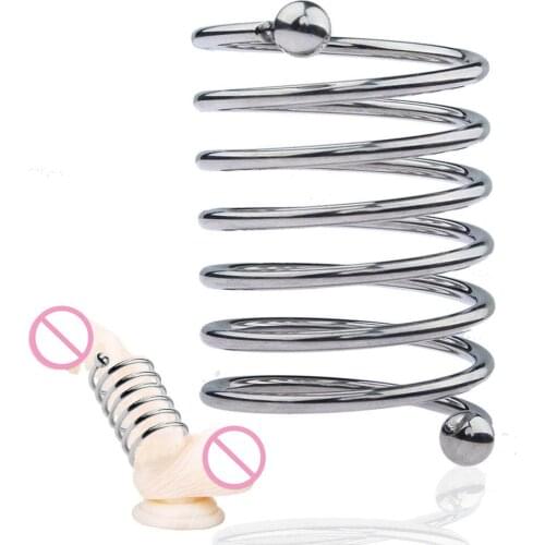 Stainless Steel Foreskin Correction penis Ring ball stretcher Penis Enlargement Erection Ring Sex Toys For Men Metal Cock Ring