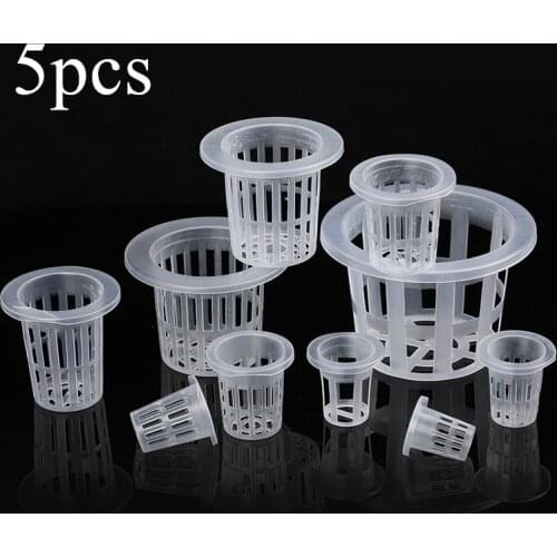5Pcs Hydroponic Colonization Mesh Pot Deepenin Net Cup Basket Hydroponic Planting Grow Clone Nursery Plant Soilless Garden Tool