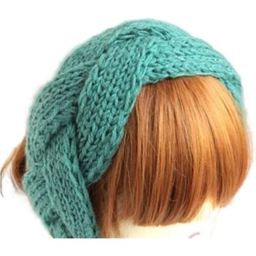 2021 new wholesale fashion wool knitting braid elastic headbands hair accessories winter headband