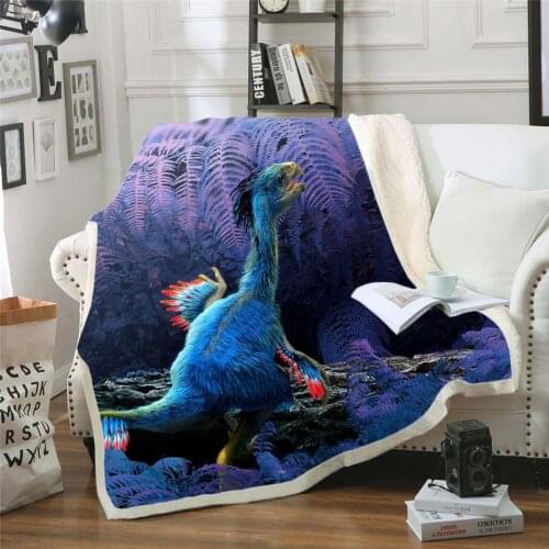New dinosaur Jurassic funny character blanket 3D printing Sherpa blanket