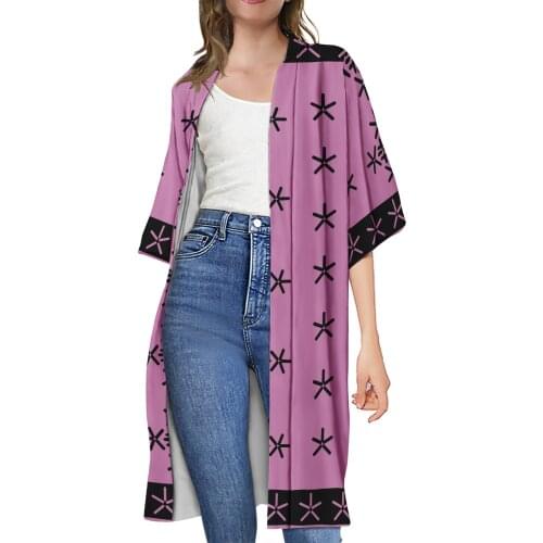 New Arrivals 2021Ladies Kimono Cardigan Polynesian Samoan Pattern Printing Loose Kimono Casual 4XL Plus Size Women Outerwear