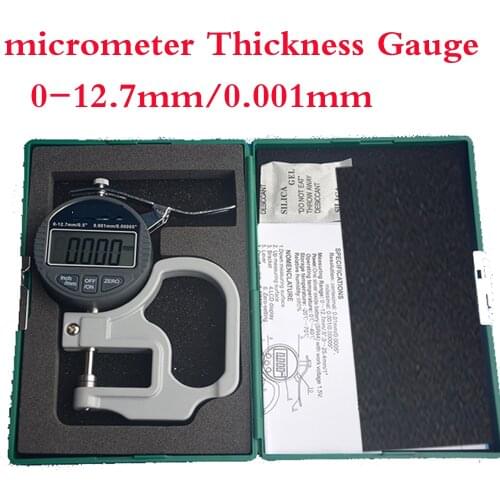New high-precision digital micrometer precision Thickness Gauge 0-12.7mm / 0.001mm paper/film/fabric /tape thickness measurement