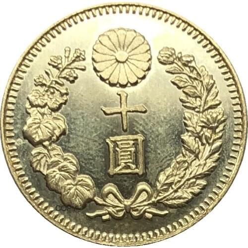 Great Japan Year 33 of Meiji 10 Yen 1900 Brass Metal Copy Coin