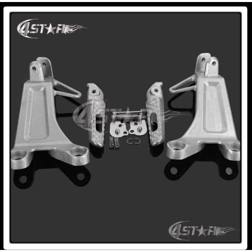 Motorcycle Rear Passenger Footrest Foot Peg Rests Pedals And Bracket Mount For Honda CBR600RR CBR 600 RR 03 04 Free Shipping