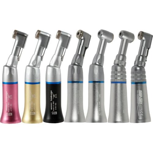 3Colors Dental Low Speed Handpiece Contra Angle Fit Motor 2/4Hole Push/Latch Button NSK Style