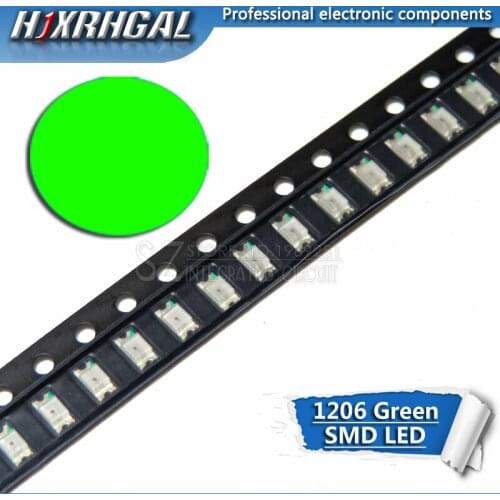 1pcs green 1206 SMD LED diodes light new and original hjxrhgal