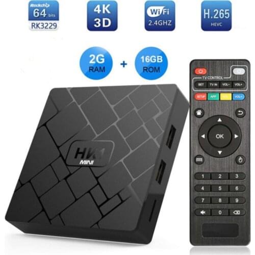 TV Box HK1 Mini Android 9.0 Rockchip 3229 Quad Core 2GB DDR3 16GB ROM 2.4G WiFi 4K H.265 Smart Media Player SET TOP Box