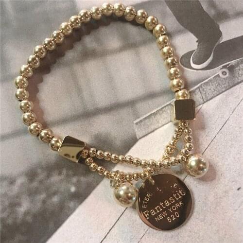 WHEN LOVE Golden Bracelets