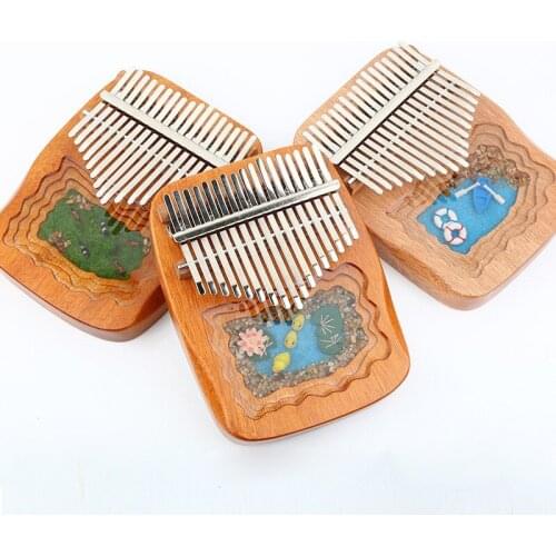 YYL kalimba bag 17 Keys Mahogany calimba xylophone vibraphone musical instrument music notes Thumb piano key portable keyboard