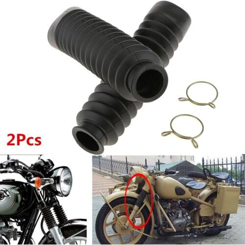 1 Pair 20.5cm Long Front Fork Cover Shock Absorber Dust Rubber Cover Black