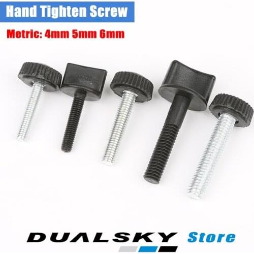 4Pcs/Lot Metric M4 M5 M6 Nylon Partial Thread Thumb Screws/ Hand Tighten Screw Fr RC Model