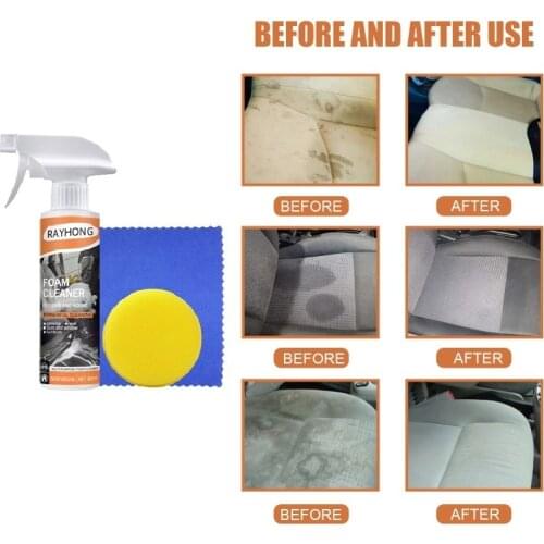 Car Interior Cleaning Foam Cleaner Car Seat Interior Car Cleaner Auto Leather Clean Wash Car Wash& Maintenance Tools Accessories