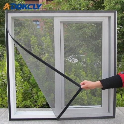 ADQKCLY High Density Mosquito Window Mesh Polyester Fiber DIY Magic Sticker Anti-mosquito Accept Custom Size Durable Window Net