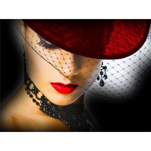 DIY Diamond Art Painting Portrait Diamond Embroidery Sale Sexy Woman Pictures of Rhinestones Mosaic Decor for Home