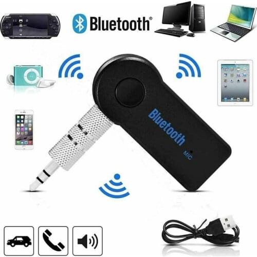Car Bluetooth Adapter Stereo 3.5mm Jack Audio BT Receiver Wireless For Speaker Home Audio Music Sound System and Car 3.5mm