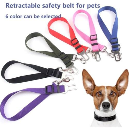 Pet Automobile Safety Belt More Thick Durable Dog Adjustable Seat Belt Strong Tensile Strength Dog Protective Belt For Vehicle