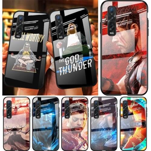 Tempered Glass Cover Avengers Thor For OPPO A9 2020 A52 Find X2 Lite Realme 7 7i 6 5 Pro C3 XT Shockproof Phone Case