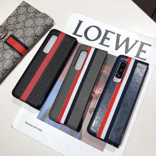 For Galaxy Fold Case For Galaxy Z Fold 3 Case For Galaxy Z Fold 2 Case 360 Full Protection Matte leather Luxury Protective