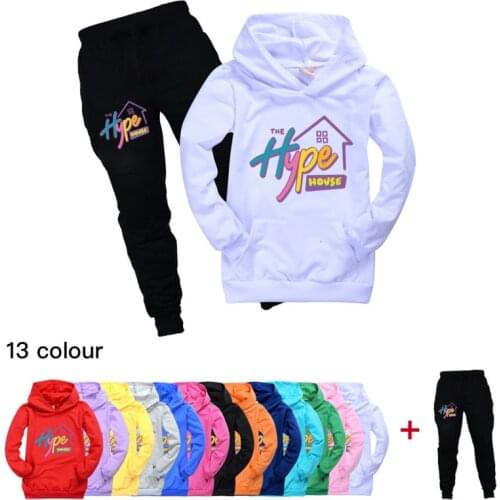 Kids Charli DAmelio Costume for Girls Boys Autumn Winter Long Sleeve Cotton Clothes Set Childrens Sport Suits Hoodies Tracksuit
