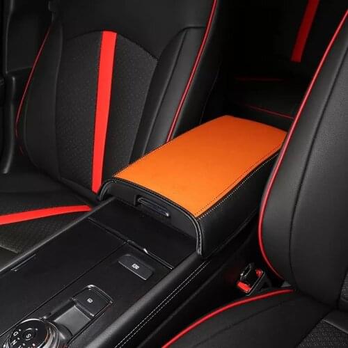 For Ford Taurus 2015-2018 1PC PU Leather Car Center Console Arm Rest Seat Box Car Styling Auto Accessories