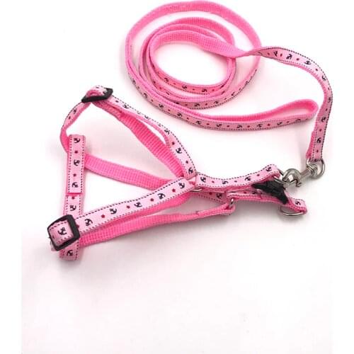 Bilayer Durable Adjustable Nyloon Pet Dog Collar Harness Set Dog Leashes Dog Cat Lead Leash Training Walking Vest Lead