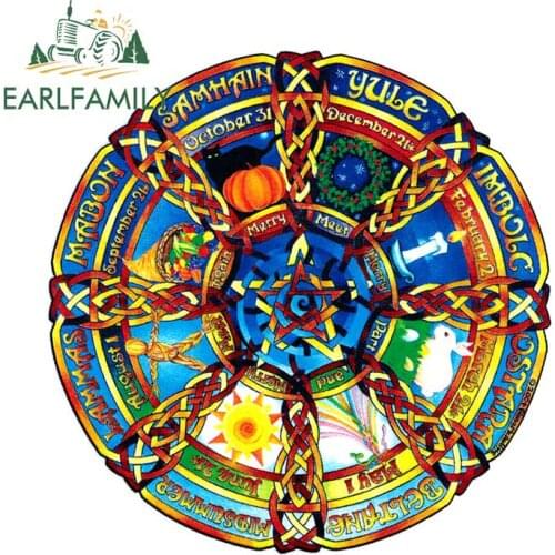 EARLFAMILY 13cm x 13cm for Pagan Holiday Decal Window Sticker Motorcycle Car Stickers Waterproof Car Styling Graphics