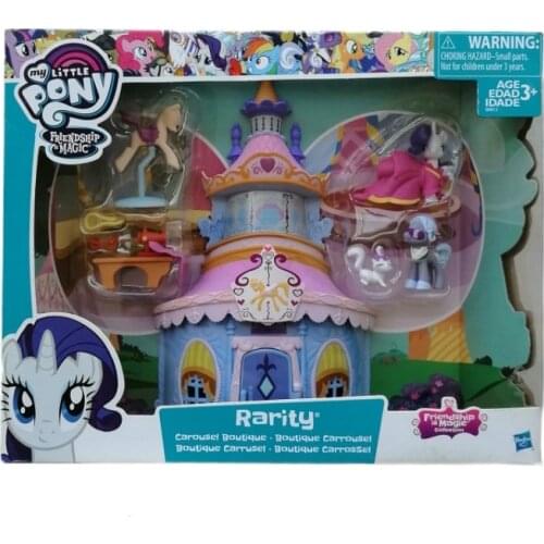 Genuine Hasbro My Little Pony Action Figure Rarity Fashion Shop Set Anime Pony Dolls collection Model Girls Toy Birthday Gift
