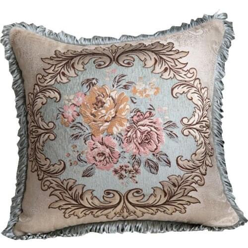 European Style Luxury Sofa Decorative Throw Pillows Vintage Home Decor Floral Embroidery Cushion Cover
