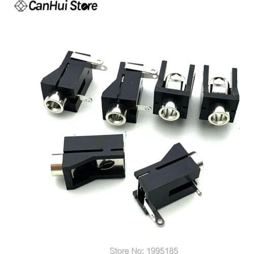 DC socket Black 10Pcs/lot PJ302M 3.5MM 1/8 Female Audio Connector 3 Pin DIP Headphone Jack PJ-302 M