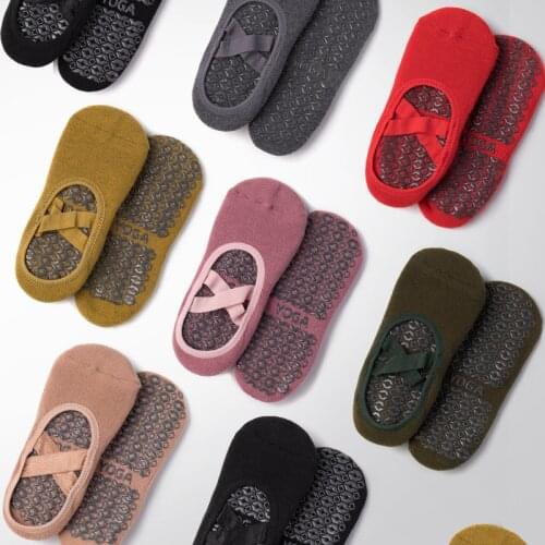 Cotton Cross Non-Slip Yoga Socks Ballet Pilates Dance Fitness