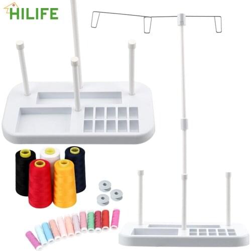Sewing Machine Needle Thread Bobbin 3 Embroidery Thread Spools Holder Stand Sewing Tools for Home Sewing Machine Spool Kit