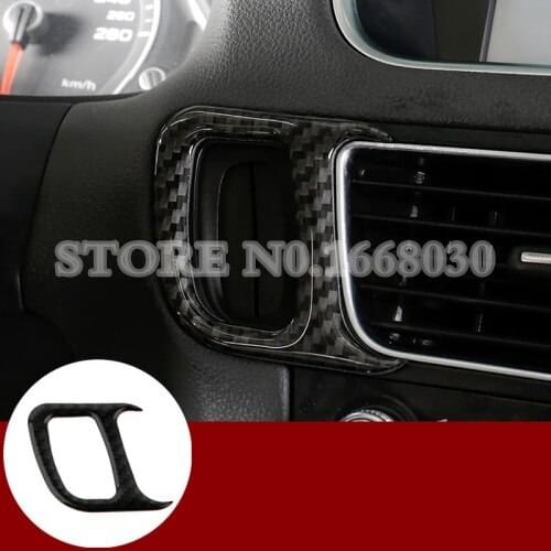 Carbon Fiber Center Console Key Hole Frame Trim Cover For Audi Q5 8R 2009-2015 1pcs Car Decoration Car Accesories Interior