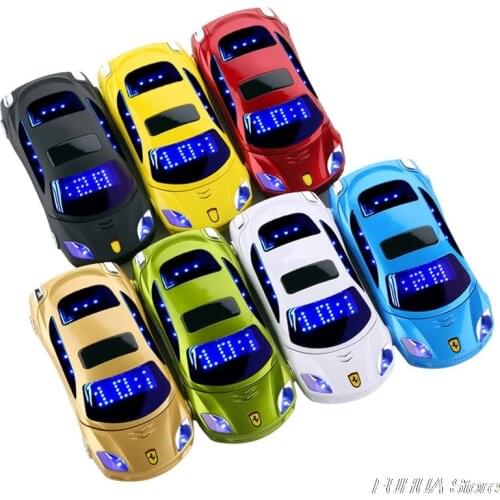 Newmind Metal Body Flip Cellphone Car Model Flashlight Dual Sim Mini Cell Mobile Phone Mp3 Mp4 FM Radio Recorder