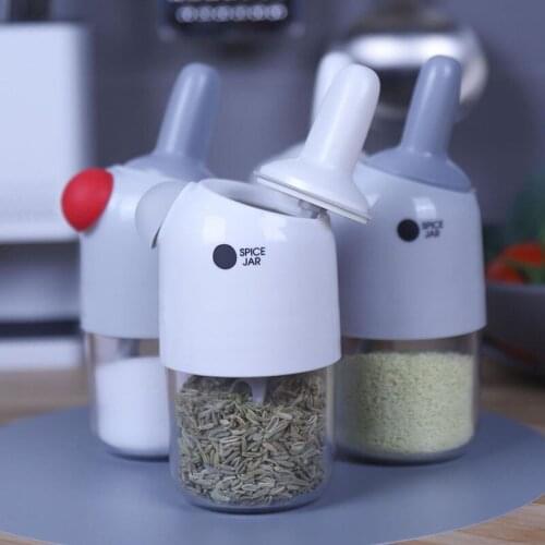 Cartoon Moisture-Proof Seasoning Box Seasoning Bottle Household Salt Shaker Seasoning Pot Plastic Container Kitchen Accessories