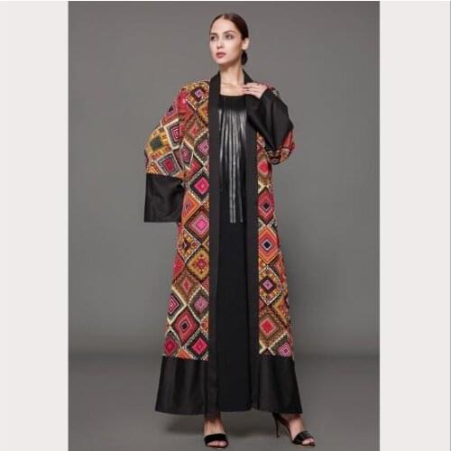 Muslim Abaya Maxi Dress Ethnic Cardigan Kimono Long Robe Gowns Loose Style Tunic Musulmane Dubai Middle East Islamic Clothing