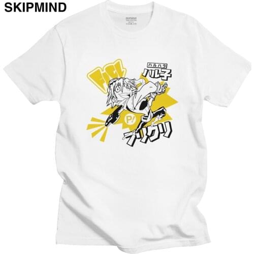 Urban Fooly Cooly Japan Anime Manga Tshirts Mens Short Sleeve Summer Haruko Haruhara FLCL Tee O-neck Fitted Soft Cotton T-shirt