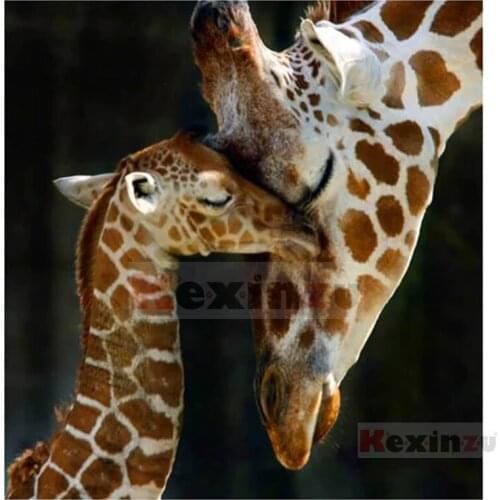Kexinzu 5D DIY Full Square Drill Diamond Painting"Animal giraffe"3D Embroidery Rhinestone Cross Stitch 5D Home Decor Gift K611