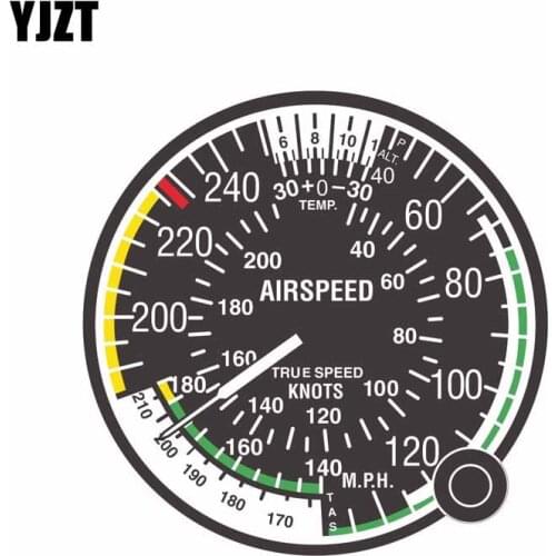 YJZT 11CM*11CM Car Helmet Car Sticker Airspeed Indicator FAA Air Force Accessories Decal 6-2175